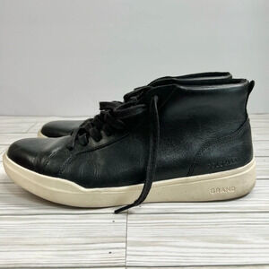 COLE HAAN Men's Grand‎ Crosscourt Modern Midcut Sneaker Black Lace Up Size 8.5